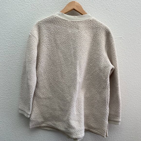 Koolaburra by UGG Sherpa Fleece Shawl Collar Cardigan Sweater Beige Medium - Picture 3 of 3